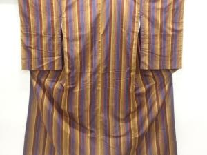 大正ロマン　縞模様織出し着物